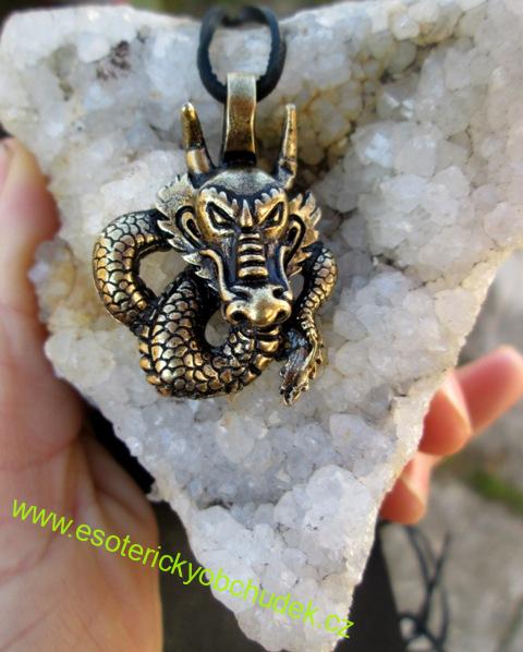 Drak ochranný - přívěsek - starozinek