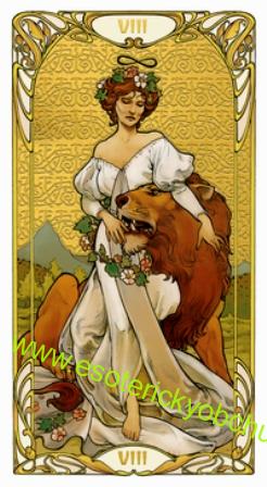 Golden Art Nouveau Tarot - Zlatý tarot Art Nouveau - Giulia F. Massaglia - LLEWELLYN - MINI FORMÁT