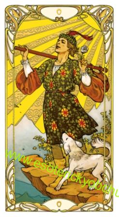 Golden Art Nouveau Tarot - Zlatý tarot Art Nouveau - Giulia F. Massaglia - LLEWELLYN - MINI FORMÁT