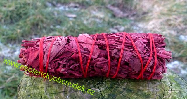 Šalvěj bílá + dračí krev - šamanský svazek malý pro vykuřování cca 25 - 30 g (10 cm)