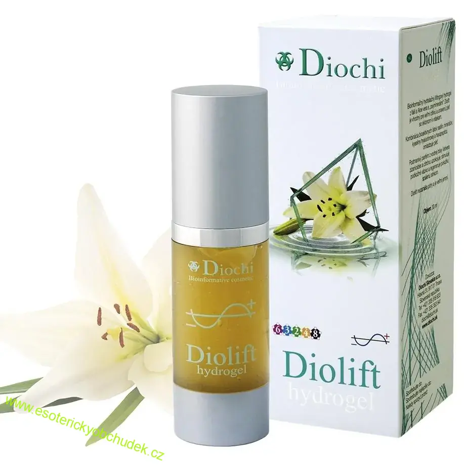 DIOLIFT HYDROGEL 30 ml - přírodní bioinformační hydratační liftingový gel s extrakty Lilie a Aloe Vera s ,,Oxyminerály“proti vráskám a stárnutí pleti