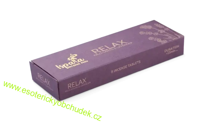 PALO SANTO a LEVANDULE - RELAX - vonné tablety ISPALLA z PERU - uvolnění, zklidnění mysli i emocí, odpočinek