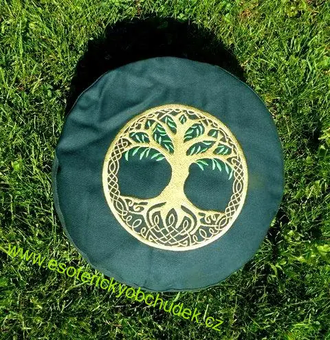 Meditační polštář - s výšivkou STROM ŽIVOTA