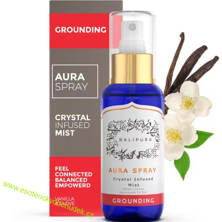 Harmonizační aura sprej UZEMĚNÍ / GROUNDING - Balipura 100 ml - energie, stabilita, uzemnění, síla, klid, kořenová čakra, spojení se Zemí