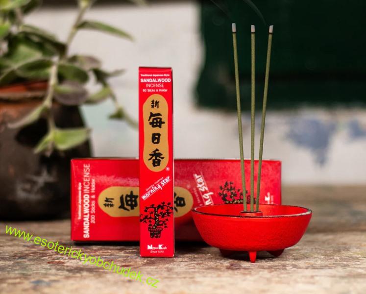 Japonské vonné tyčinky SANTAL / SANDALWOOD 200ks / Nippon Morning Star - uvolnění, klid, introspekce, 