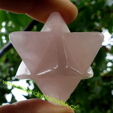 Merkaba - růženín - 4,5 cm