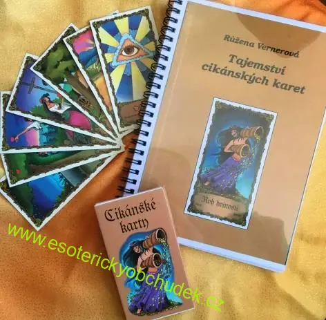 Cikánské karty - TAJEMSTVÍ CIKÁNSKÝCH KARET kniha + 32 karet - Růžena Vernerová