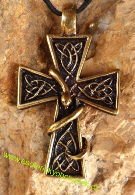 Amulet KŘÍŽ S HADEM