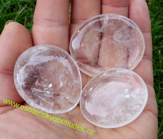 KŘIŠŤÁL - hmatka (placička) tromlovaná 4 cm - cena do vyprodání zásob (skladem 1 ks)