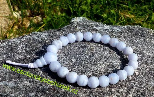 Buddhův energetický náramek - CHALCEDON modrý
