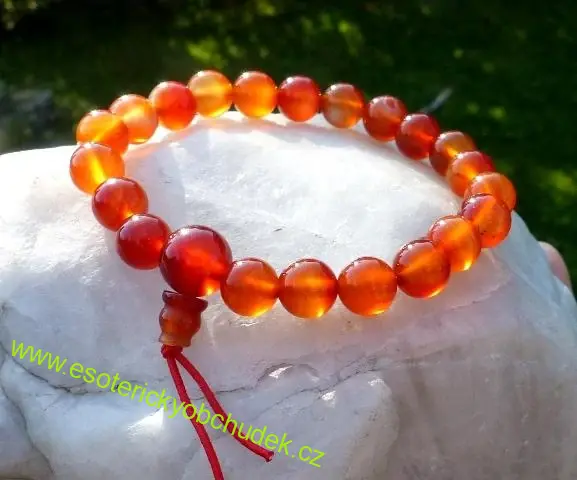 Náramek - KARNEOL (SARDONYX) - energetický (Buddhův) náramek