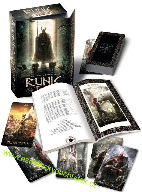 Runic tarot - Runový tarot - Jack Sephiroth, Zhang Chao - TAROTOVÝ SET S KNIHOU V AJ