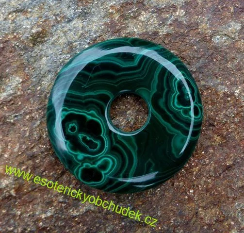 MALACHIT - donut extra kvalita 4 cm - skladem 1 ks