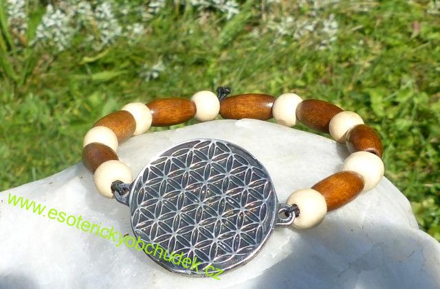 Náramek s amuletem květu života II.- starozinek