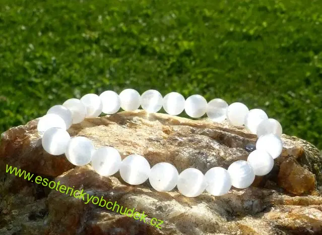 Náramek SELENIT z kuliček 8 mm