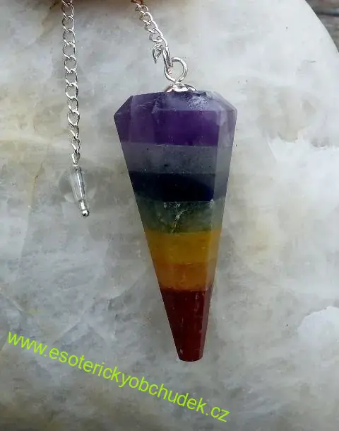 Siderické kyvadlo jehlan čakrové