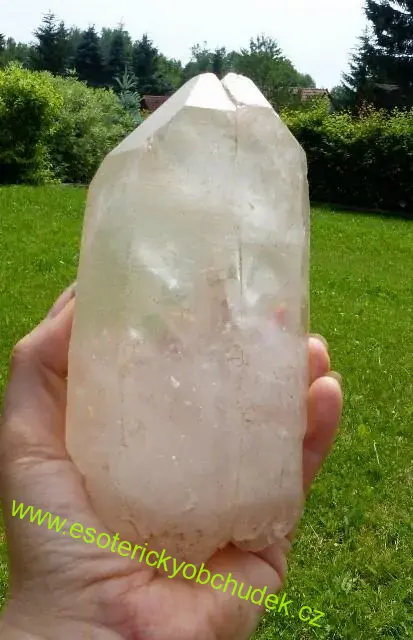 KŘIŠŤÁL- oboustranný dvojkrystal přírodní - 16 cm