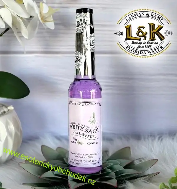 Šamanská vonná esence - AQUA DE WHITE SAGE with LAVANDA (Bílá šalvěj s Levandulí) - 221 ml