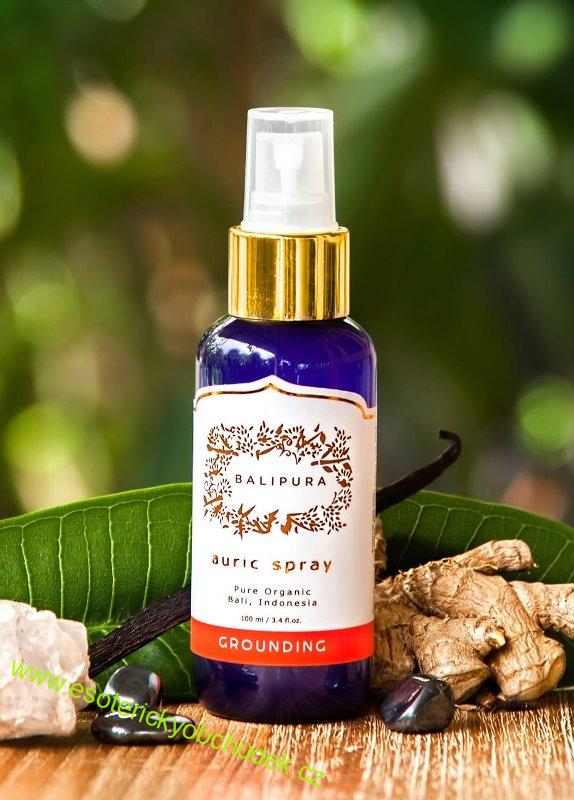Harmonizační aura sprej UZEMĚNÍ / GROUNDING - Balipura 100 ml - energie, stabilita, uzemnění, síla, klid, kořenová čakra, spojení se Zemí