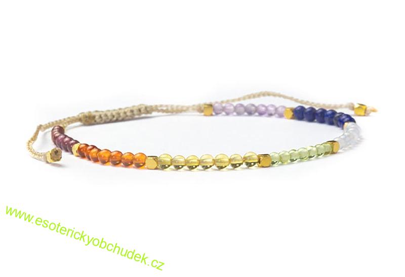 Energetizovaný náramek Balipura 7 ČAKER / 7CHAKRAS - rovnováha čaker,  plynutí, energetické vyladění a stabilita
