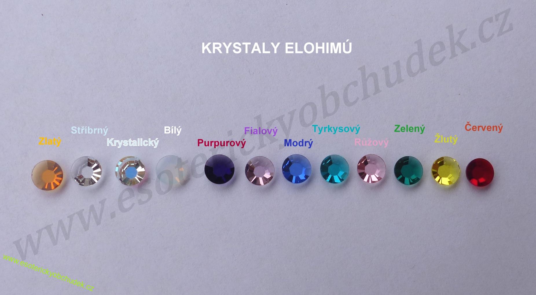 STŘÍBRNÝ ELOHIM - vysokofrekvenční body krystaly pro harmonizaci - sada 12/24 ks krystalů + návod