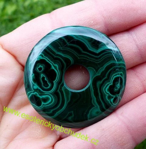 MALACHIT - donut extra kvalita 4 cm - skladem 1 ks