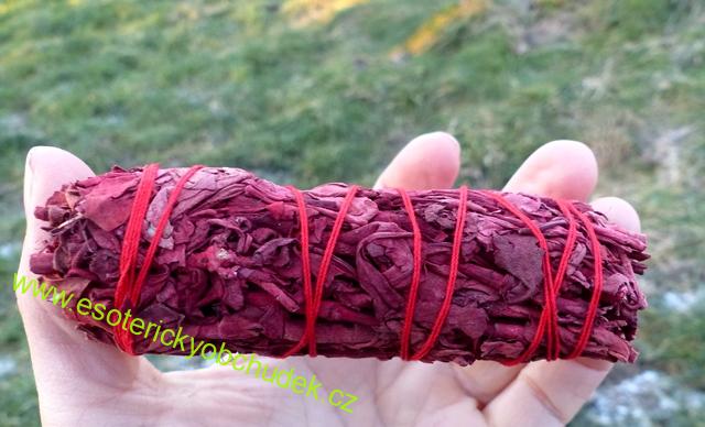 Šalvěj bílá + dračí krev - šamanský svazek malý pro vykuřování cca 25 - 30 g (10 cm)