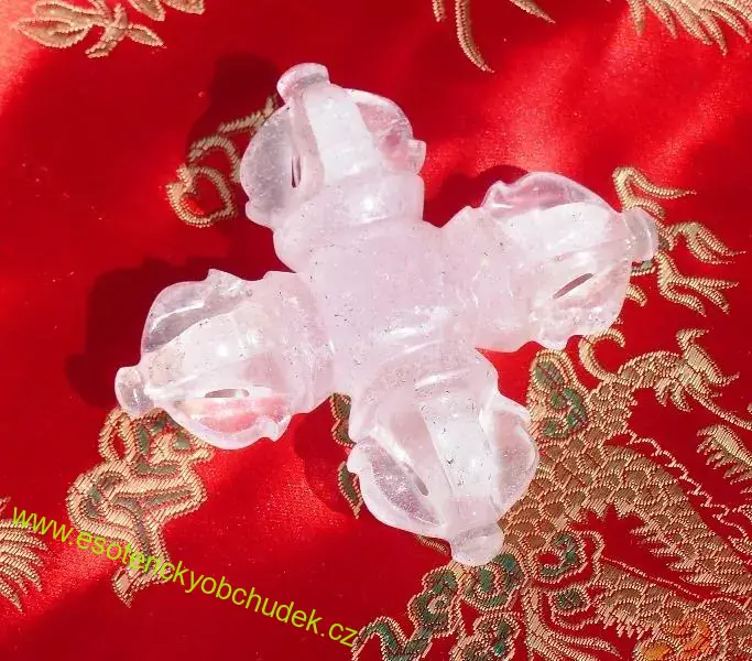 DORDŽE- VADŽRA křížová - křišťál 8 cm