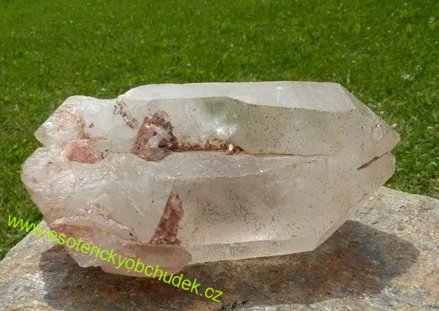 KŘIŠŤÁL- oboustranný dvojkrystal přírodní - 16 cm