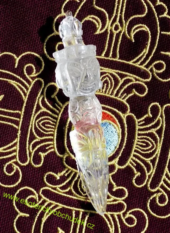 Phurba - křišťál 11,4 cm