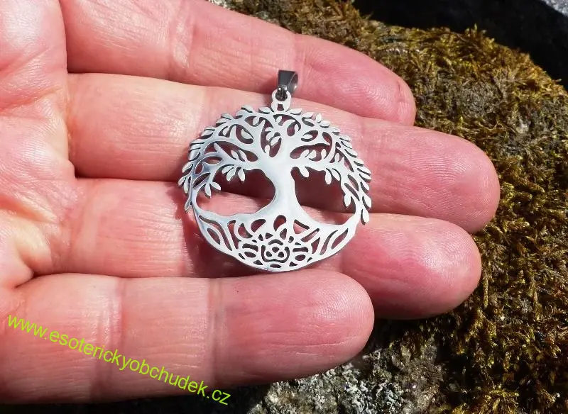 Přívěsek KELTSKÝ STROM ŽIVOTA - nerez ocel - 3,2 cm - cena do vyprodání zásob, skladem 1 ks