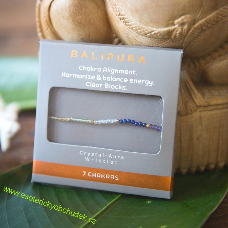 Energetizovaný náramek Balipura 7 ČAKER / 7CHAKRAS - rovnováha čaker,  plynutí, energetické vyladění a stabilita
