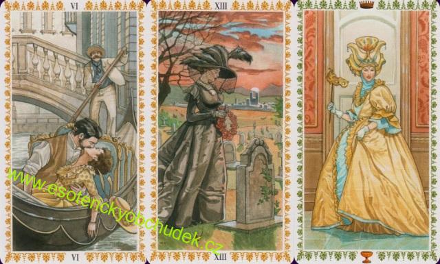 Romantic tarot/Romantický tarot - 78 tarotových karet + brožura