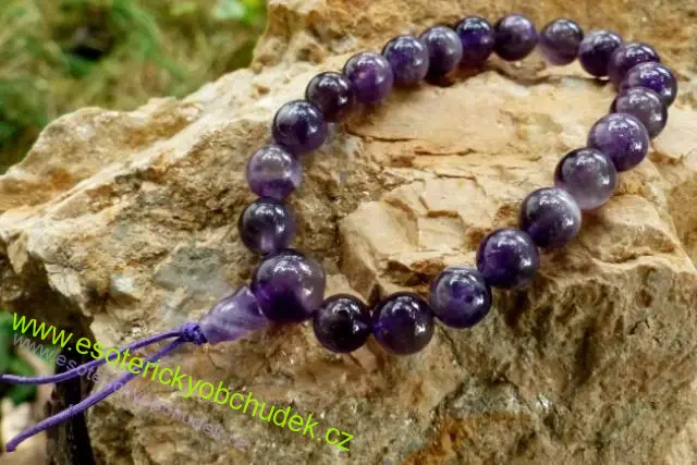 Náramek - AMETYST - energetický (Buddhův) náramek