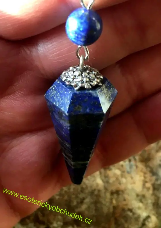 Kyvadlo lapis lazuli zdobené - nerez ocel