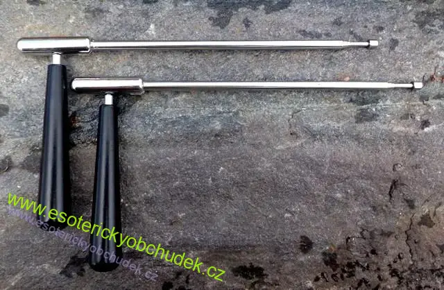 L dráty PROFI - teleskopické virgule s otočnou dřevěnou rukojetí 