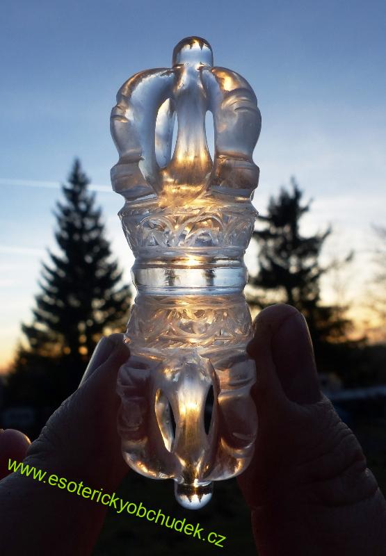 DORDŽE - VADŽRA (VAJRA) KŘIŠTÁLOVÁ cca 9 cm
