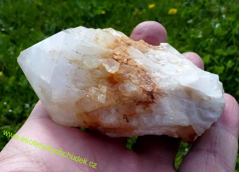 KŘIŠŤÁL - dračí krystal (Skeletový elestiální krystal - svíčka) 9,5 cm