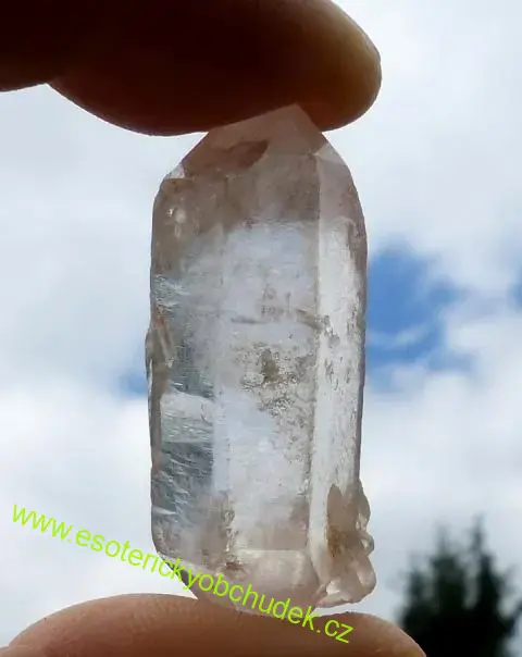 Křišťál - oboustranný krystal/herkimer 3 - 4 cm délky