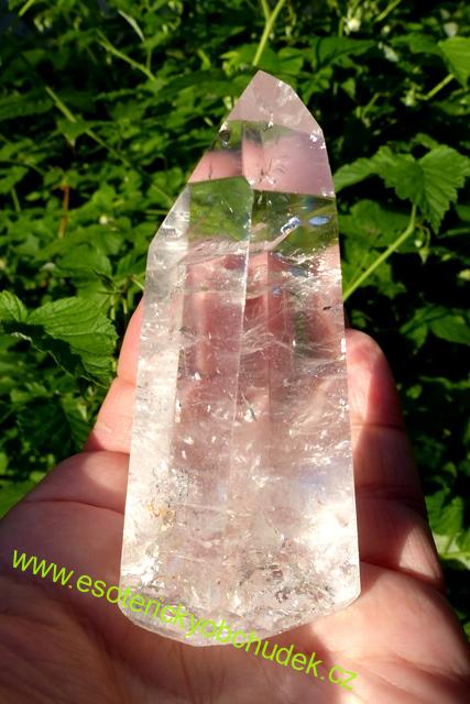 KŘIŠŤÁL - krystal dobrušovaný (špice leštěná) 8,3 cm - 229 g