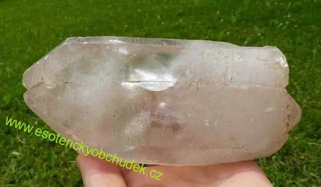 KŘIŠŤÁL- oboustranný dvojkrystal přírodní - 16 cm