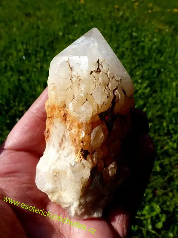 KŘIŠŤÁL - dračí krystal (Skeletový elestiální krystal - svíčka) 9,5 cm
