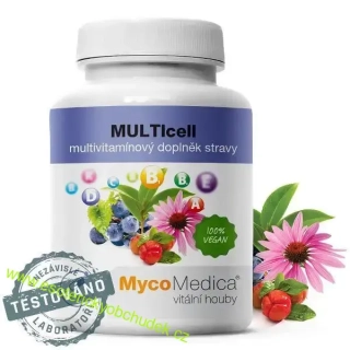 MULTIcell - vitamíny a minerály, acerola, echinacea a zelený čaj 90 kaps.