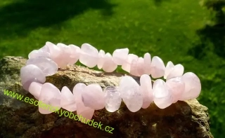 Náramek - RŮŽENÍN velké valounky