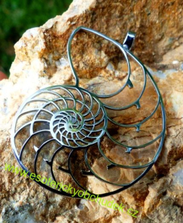 Přívěsek Nautilus vel.cca  5 cm - podpora činnosti šišinky mozkové