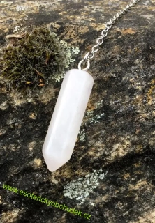 Kyvadlo růženín - krystal - chir.ocel