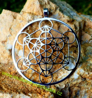 Metatronova kostka 3,5 cm - nerez ocel