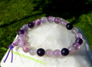 Náramek - FLUORIT  - energetický (Buddhův) náramek