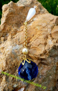 SRT  kyvadlo - z broušeného skla - modré velké