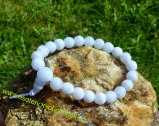 Buddhův energetický náramek - CHALCEDON modrý